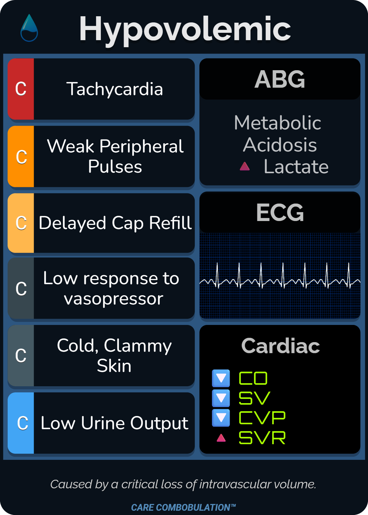 Shock Who hypovolemic shock card